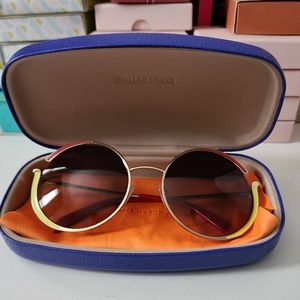 Emilio Pucci Gold 57mm Sunglasses